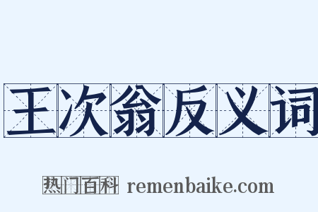 王次翁反义词是什么意思的图片
